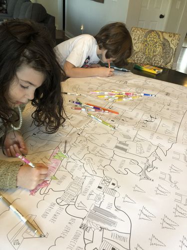 Customer photo review of USA Map Coloring Sheet