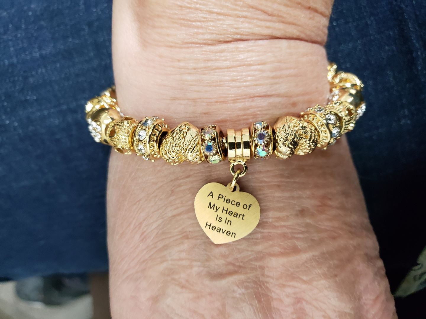 Customer photo review of Piece Of My Heart Bracelet - Gold