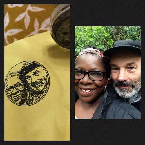 Customer photo review of Wooden Handle Face Stamp