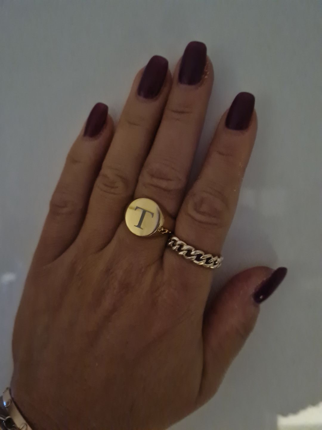 Customer photo review of LOANYA Initialen Ring
