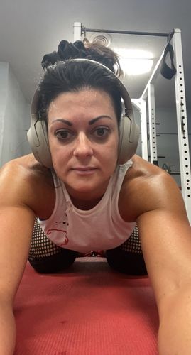 Customer photo review of #NO FUCKS RED - Crop Tank - W30