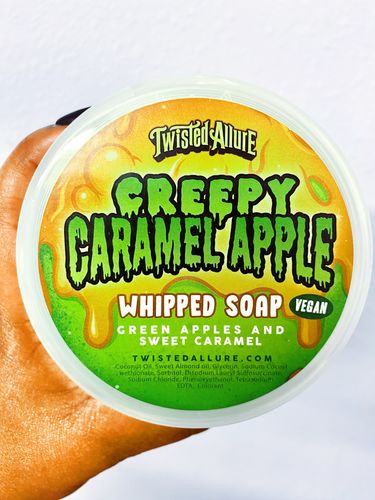 Customer photo review of Creepy Caramel Apple Whipped Soap