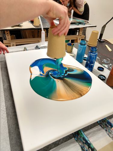 Customer photo review of Workshop: Acrylic Pouring / Einstieg ins Acrylgießen