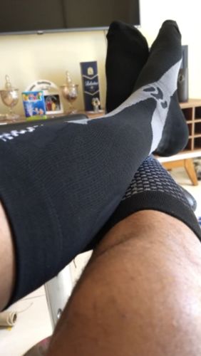 Customer photo review of MinasaMed Kompressionssocken für schmerzfreie Beine & Füße
