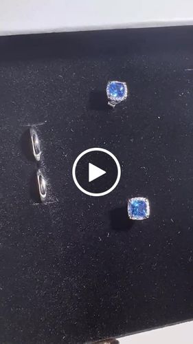 Customer video review of Iced Out Square Stud Diamond Earrings