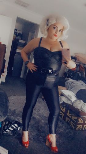 Customer photo review of Maneater Top in Vegan Leather - Vixen by Micheline Pitt