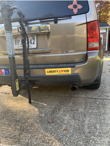 Customer photo review of Liberty Lover Bumper Sticker