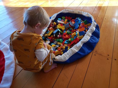 Customer photo review of Large Toy Storage Bag - Royal Blue