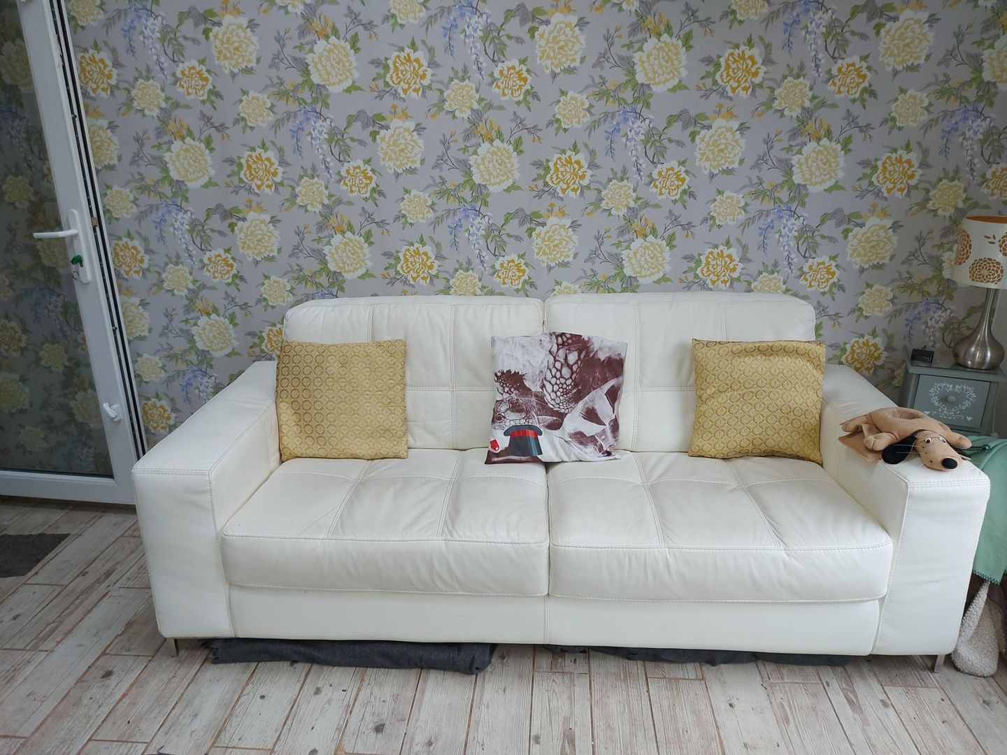 Customer photo review of 3 Seater Sofa Cover - Grey, Velvet Collection