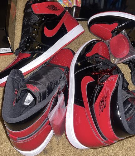 Customer photo review of Jordan 1 Reimagined Bred Early Pairs