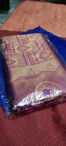 Customer photo review of GOLDEN WINE WOVEN KANJIVARAM SAREE