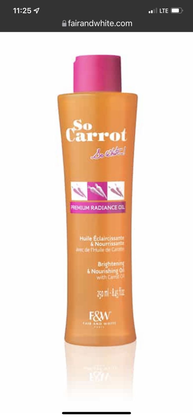 Customer photo review of Fair and White So Carrot Brightening and Nourishing Oil 250ml / 8.4 fl oz