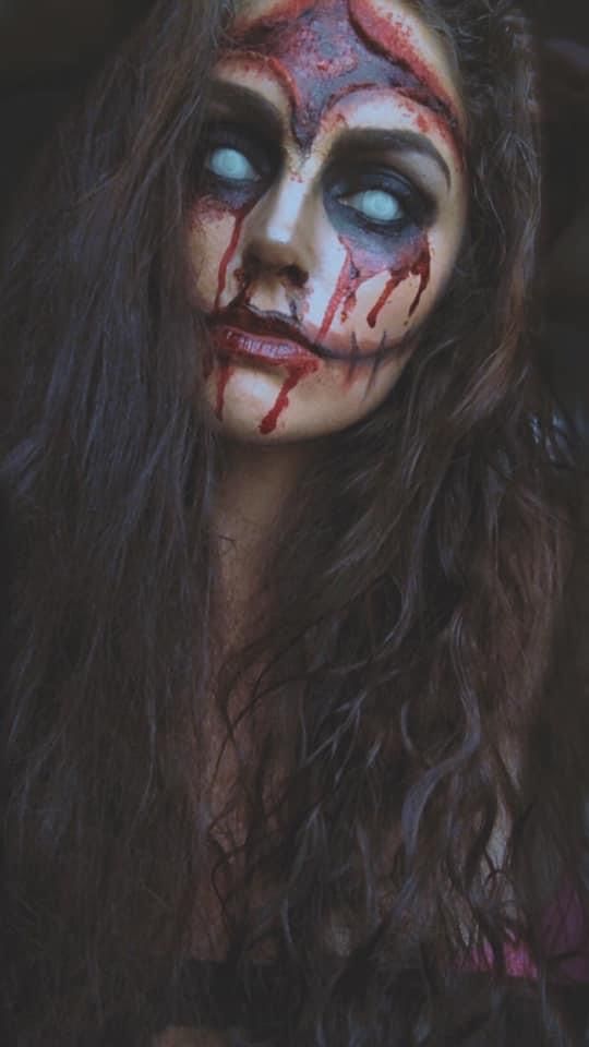 Customer photo review of PRIMAL® Sub Zero - Whiteout contacts for Halloween