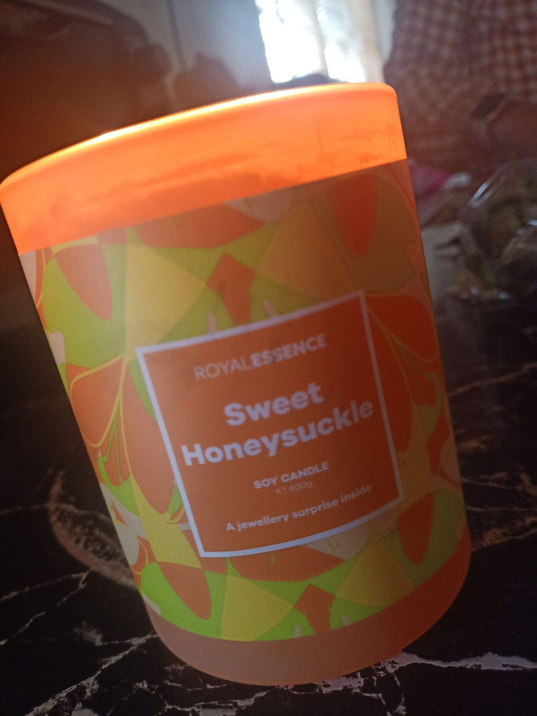 Customer photo review of Sweet Honeysuckle (Candle)