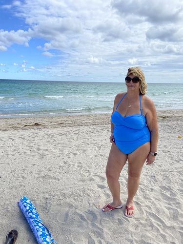 Customer photo review of Anne Cole - Shirred Bandeau One Piece Swimsuit