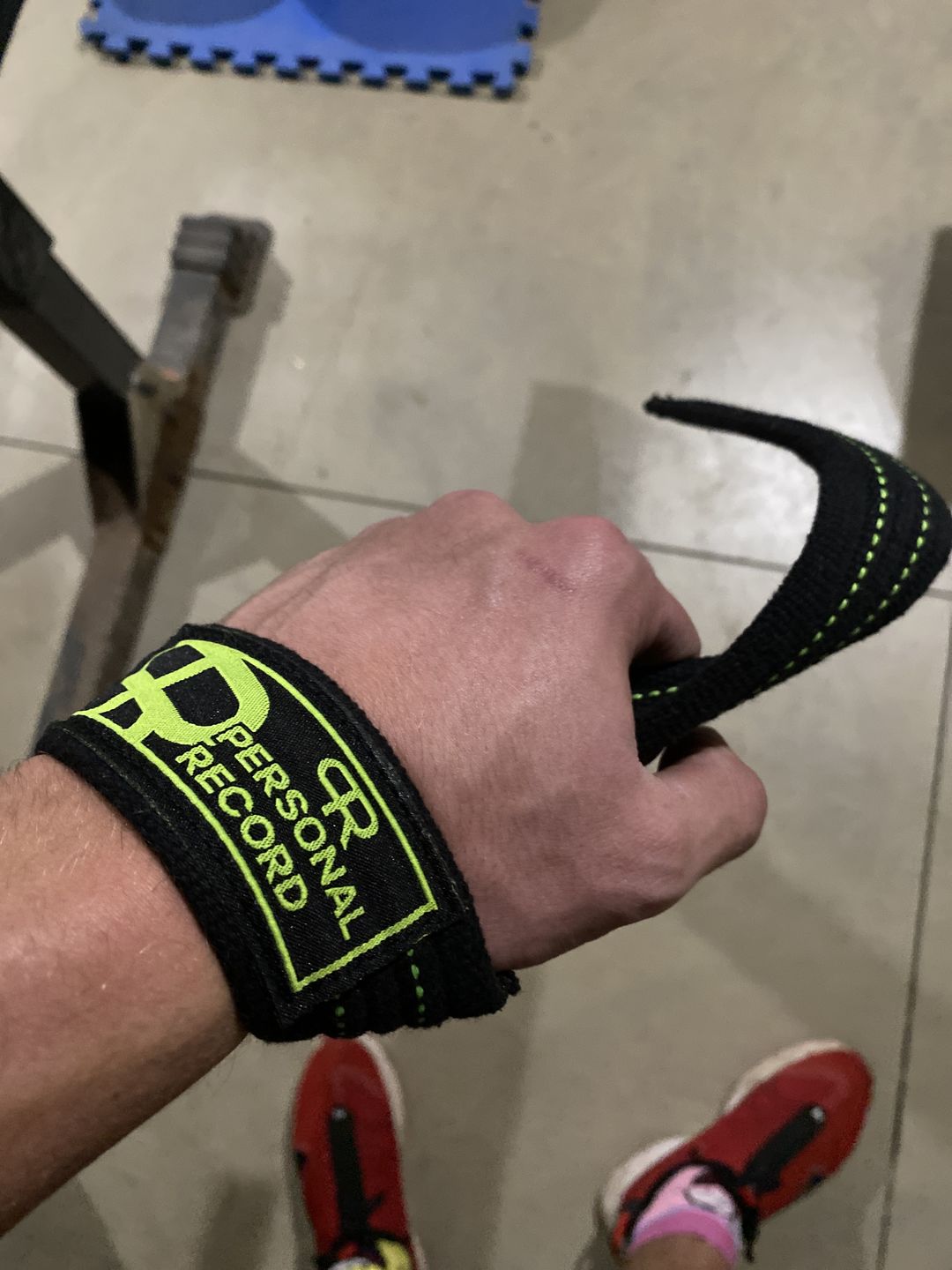 Customer photo review of Personal Record Heavy Duty Premium Straps-PR902- Black/Neon