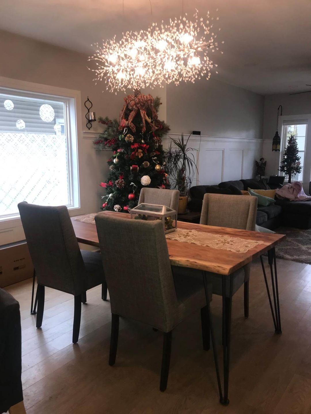 Customer photo review of Modern 9-Light Crystal Chandelier