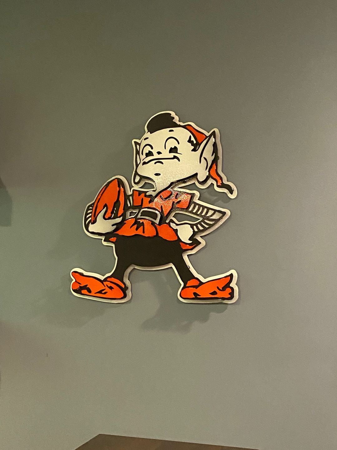 Customer photo review of Cleveland Browns "Brownie" 3D Vintage Metal Wall Art