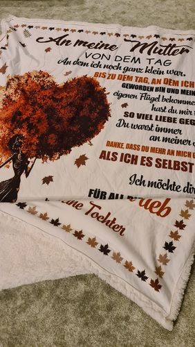 Customer photo review of "An meine Mama" Decke - Baum