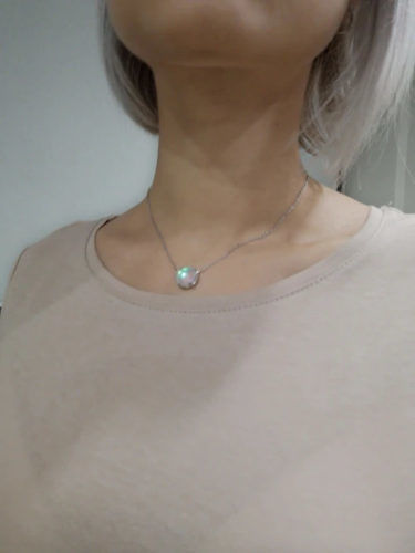 Customer photo review of Aurora Borealis Necklace