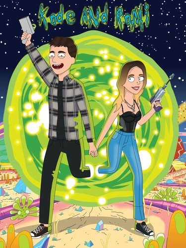 Customer photo review of 'Rick and Morty' Custom Portrait