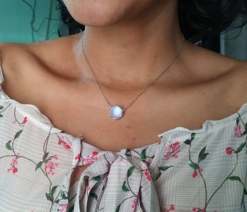 Customer photo review of Aurora Borealis Necklace