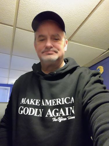 Customer photo review of Make America Godly Again Hoodie