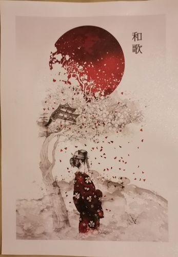 Customer photo review of Tableau Japonais Geisha sous Cerisier