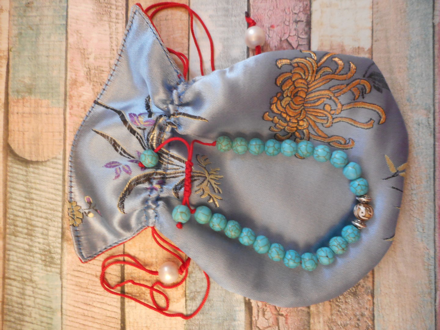 Customer photo review of Bracelet Tibétain | Turquoise | NEPAL 8mm