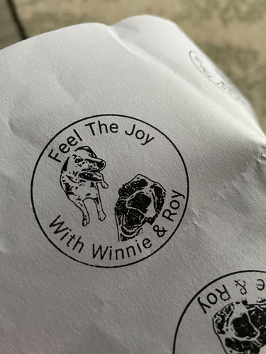 Customer photo review of Self-Inking Face Stamp