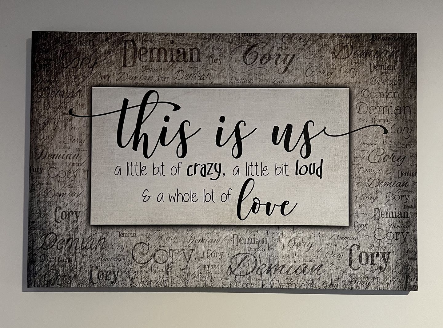 Customer photo review of "Bless Our Home And All Those Who Enter" Premium Canvas
