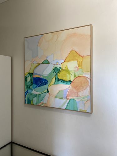 Customer photo review of Noosa Palm by Belinda Stone | Framed Canvas