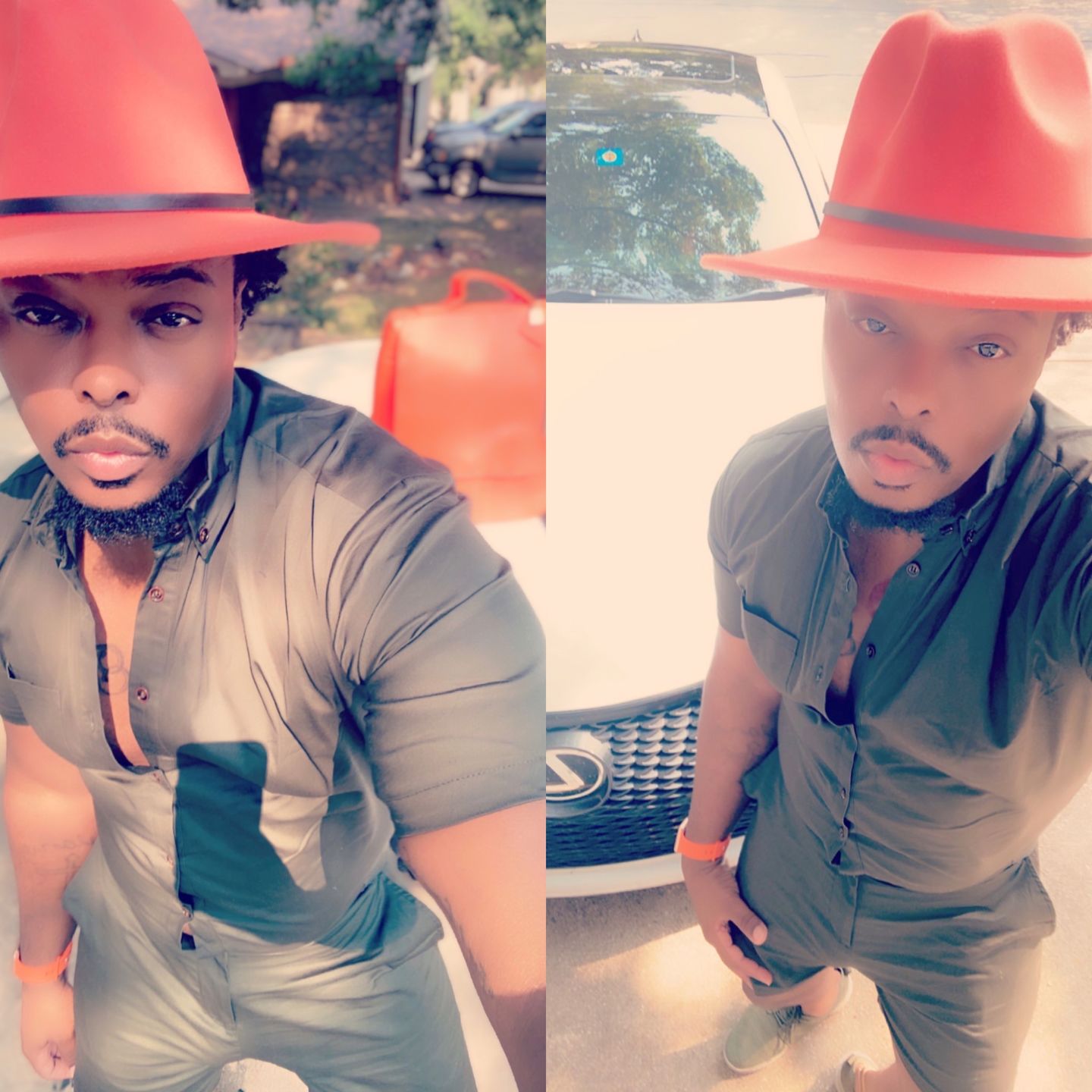 Customer photo review of Olive Mens Romper