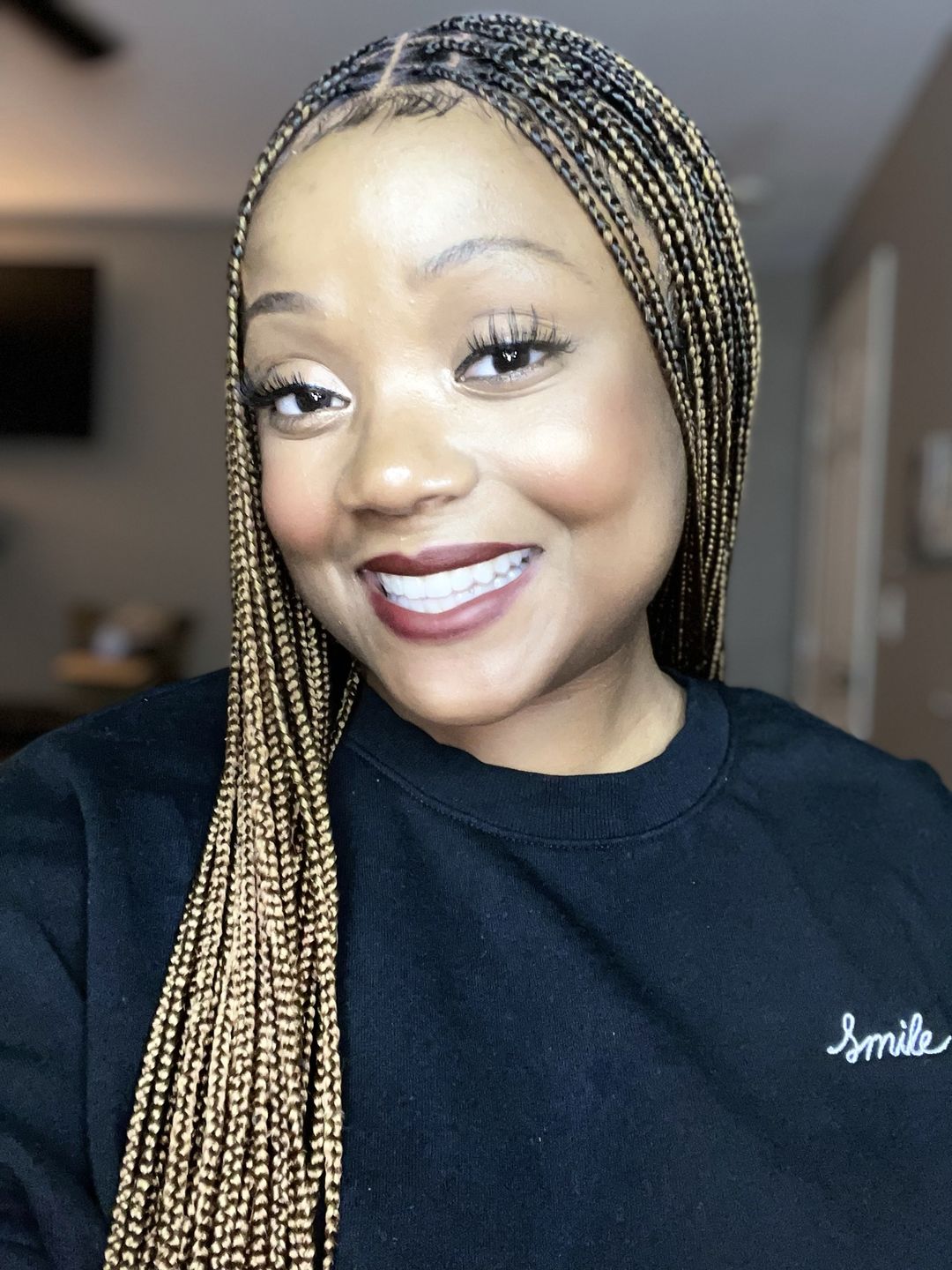Customer photo review of Beyoncé Knotless Braid Wig (Ready To Ship) Full Lace, Glueless