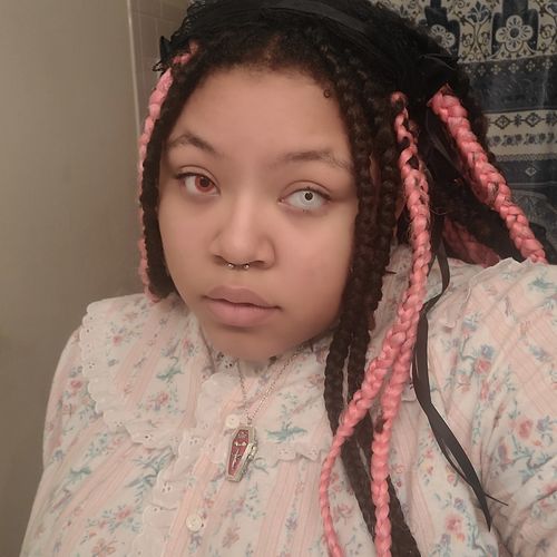 Customer photo review of [US Warehouse] Annulus White Cosplay Monthly Contact Lenses