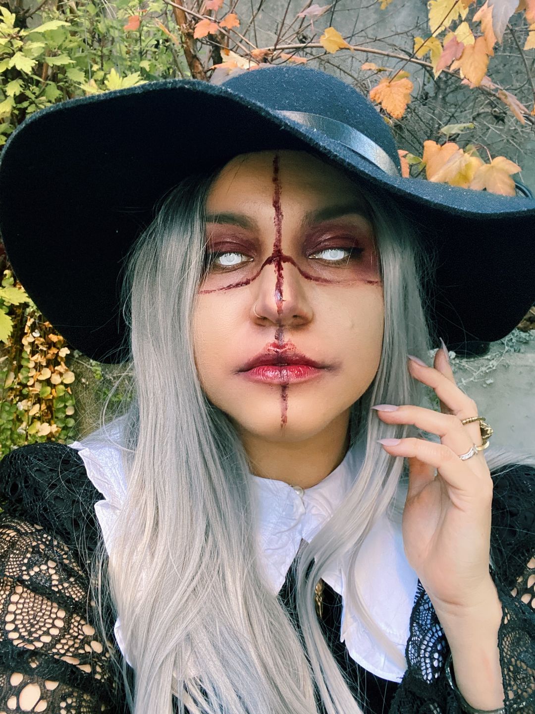 Customer photo review of PRIMAL® Sub Zero - Whiteout contacts for Halloween