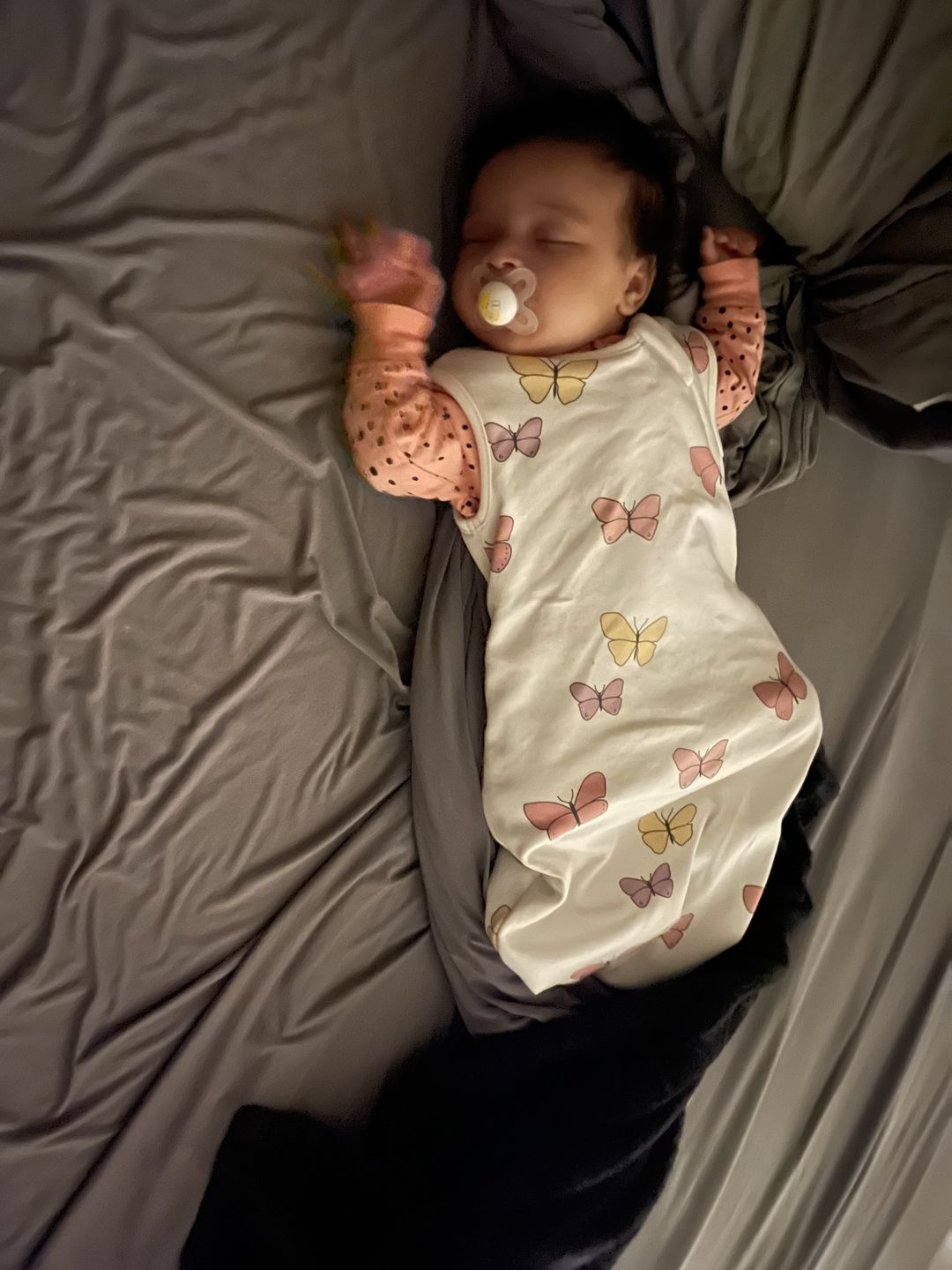 Customer photo review of 4 Season® Classic Baby Sleeping Bag, Merino Wool & Organic Cotton, Butterfly