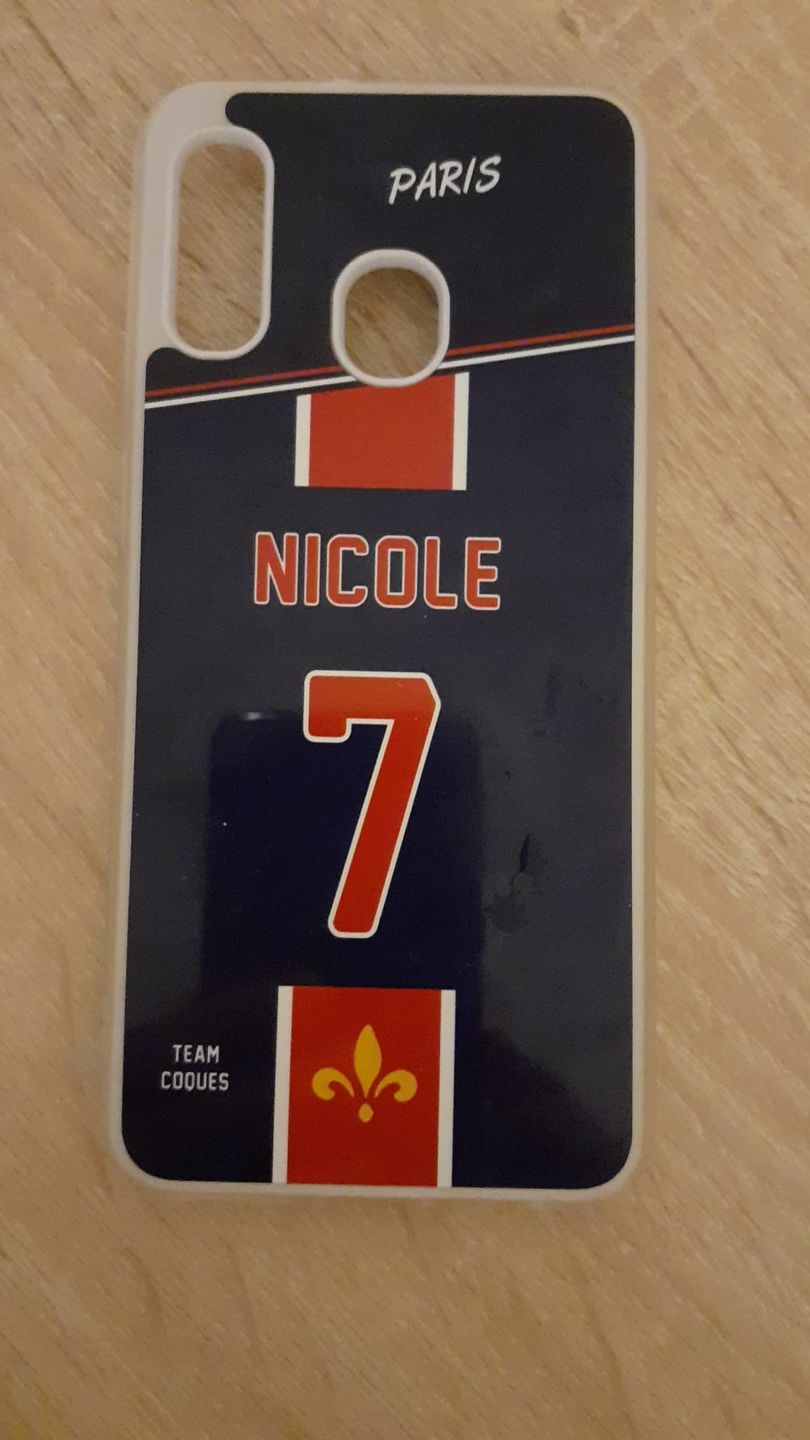 Customer photo review of Coque foot PARIS SG Domicile 1 personnalisable - TEAMCOQUES
