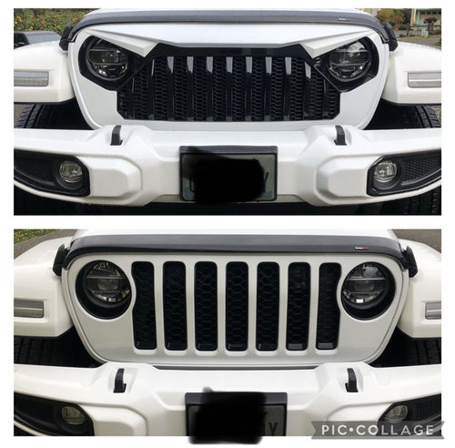 Customer photo review of Gladiator Vader Grille w/ Mesh - Black & White for 18-21 Jeep Wrangler JL & Gladiator JT