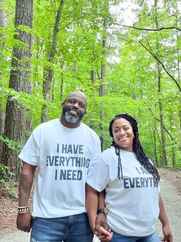 Customer photo review of His Beard & Her Butt Shirts