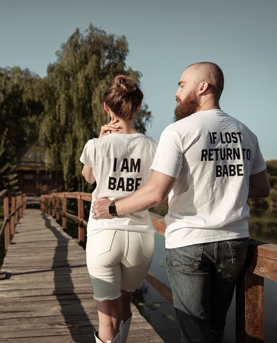 Customer photo review of His Beard & Her Butt Shirts
