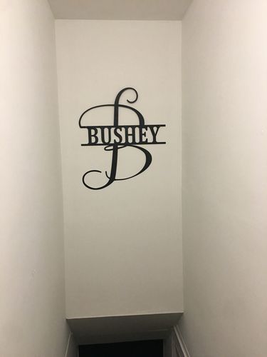 Customer photo review of Elegant Script Monogram