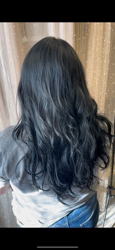 Customer photo review of Full Shine Sew In Hair Weft Bundles 100% Remy Human Hair Jet Black (#1)