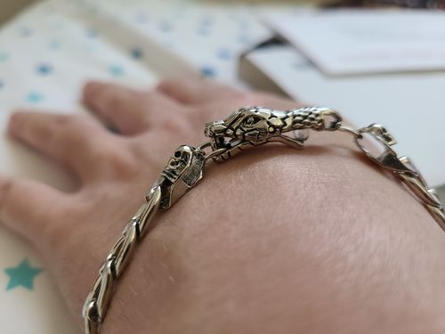 Customer photo review of Venomous Snake Bite Bracelet