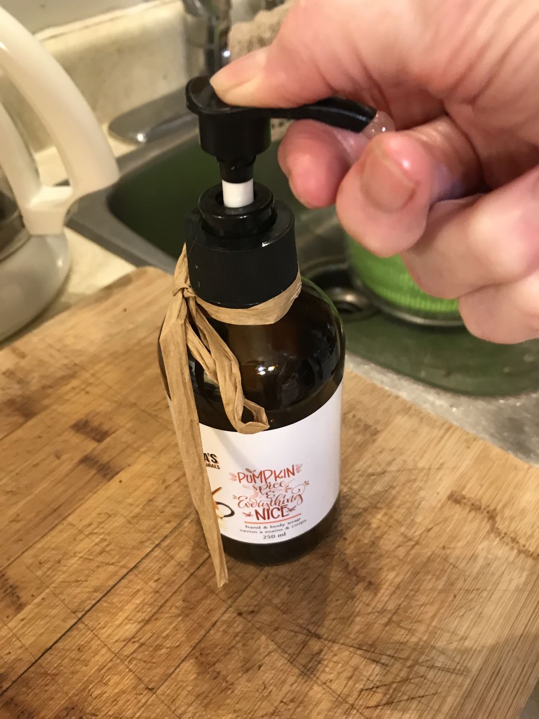 Customer photo review of Pumpkin Spice & Everything Nice Hand & Body Soap