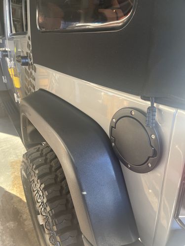 Customer photo review of Black Gas Fuel Tank Cover for 07-18 Jeep Wrangler JK/ JKU