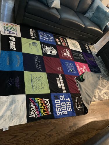 Customer photo review of Classic T-Shirt Blanket