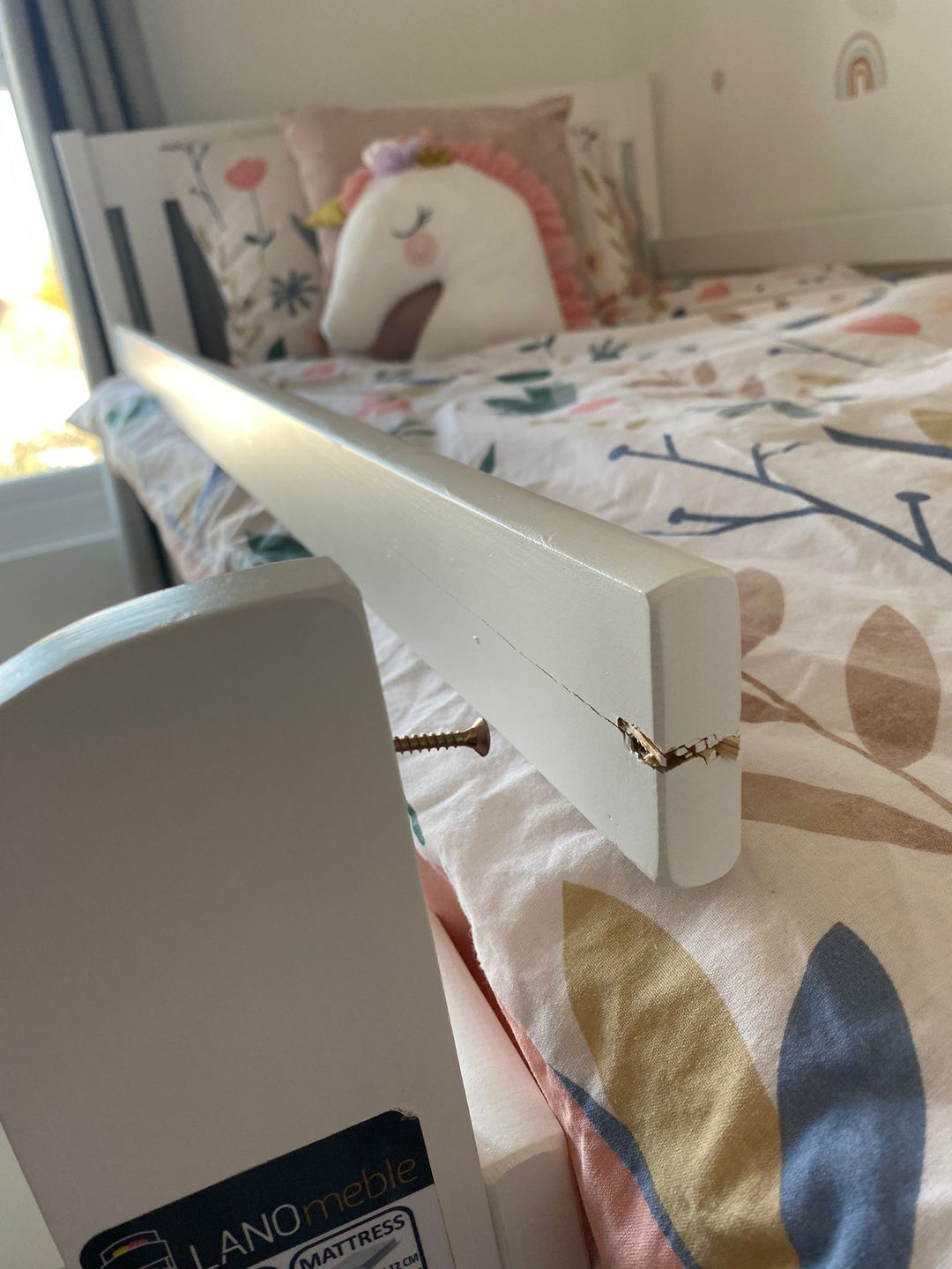 Customer photo review of Wooden Bunk Bed Cris with Cot Bed