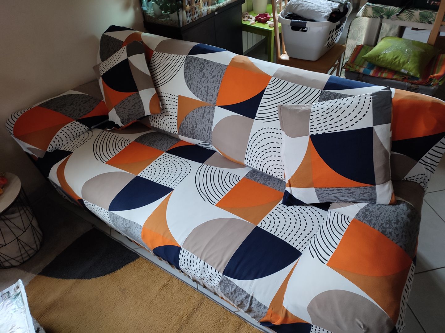 Customer photo review of Vintage - Housses Extensibles de Fauteuil et Canapé - La Maison des Housses