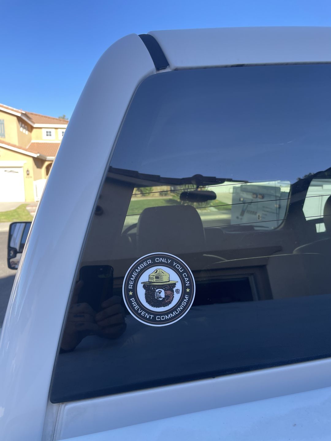Customer photo review of Only You Can Prevent Communism Decal